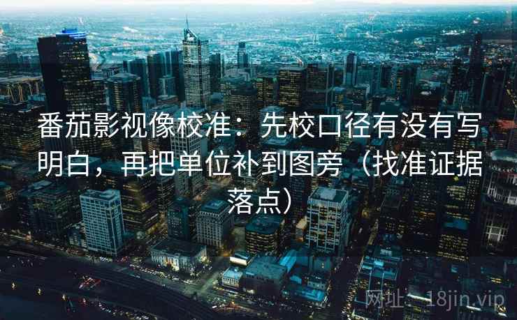 番茄影视像校准:先校口径有没有写明白,再把单位补到图旁(找准证据落点)