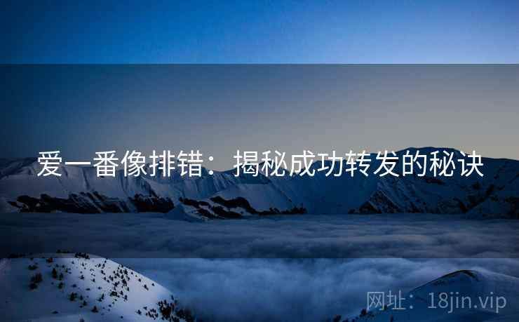 爱一番像排错:揭秘成功转发的秘诀